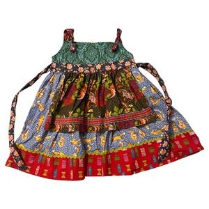 Matilda Jane Size 4 Paint By Numbers Apron Dress Fox Girls Knot Dress